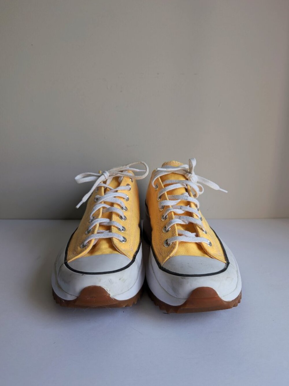 Converse Run Star Hike Low Platform Sneakers Citron Pulse Yellow Size 13